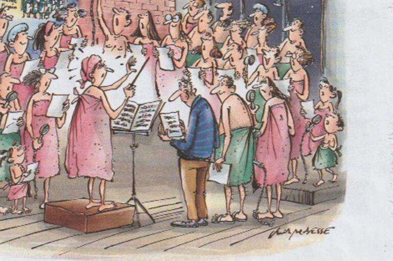 Conversation avec les choristes